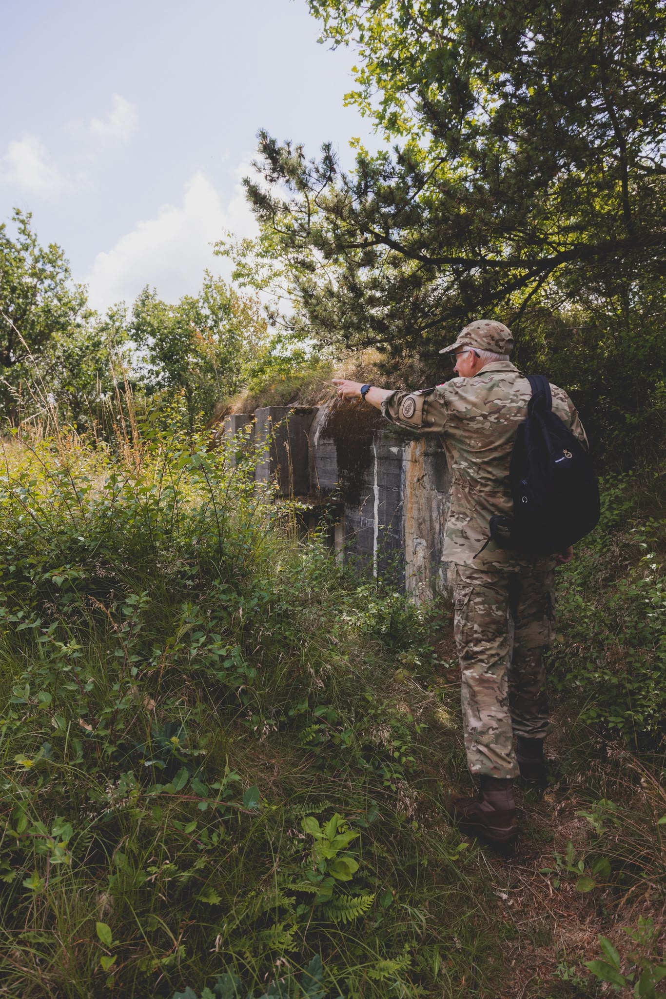 Guidet tur i bunkerne ved Nymindegablejren